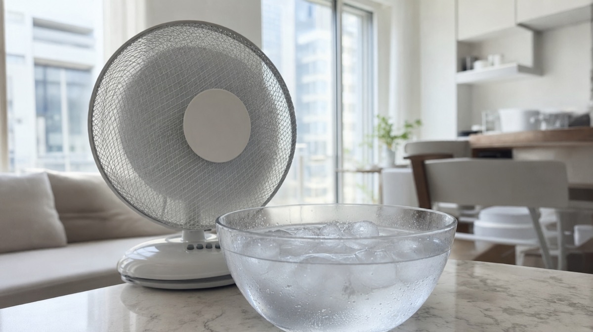 Ventilator mit Schale Eis